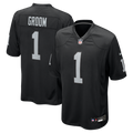 Number 1 Groom Las Vegas Raiders Game Jersey - Black