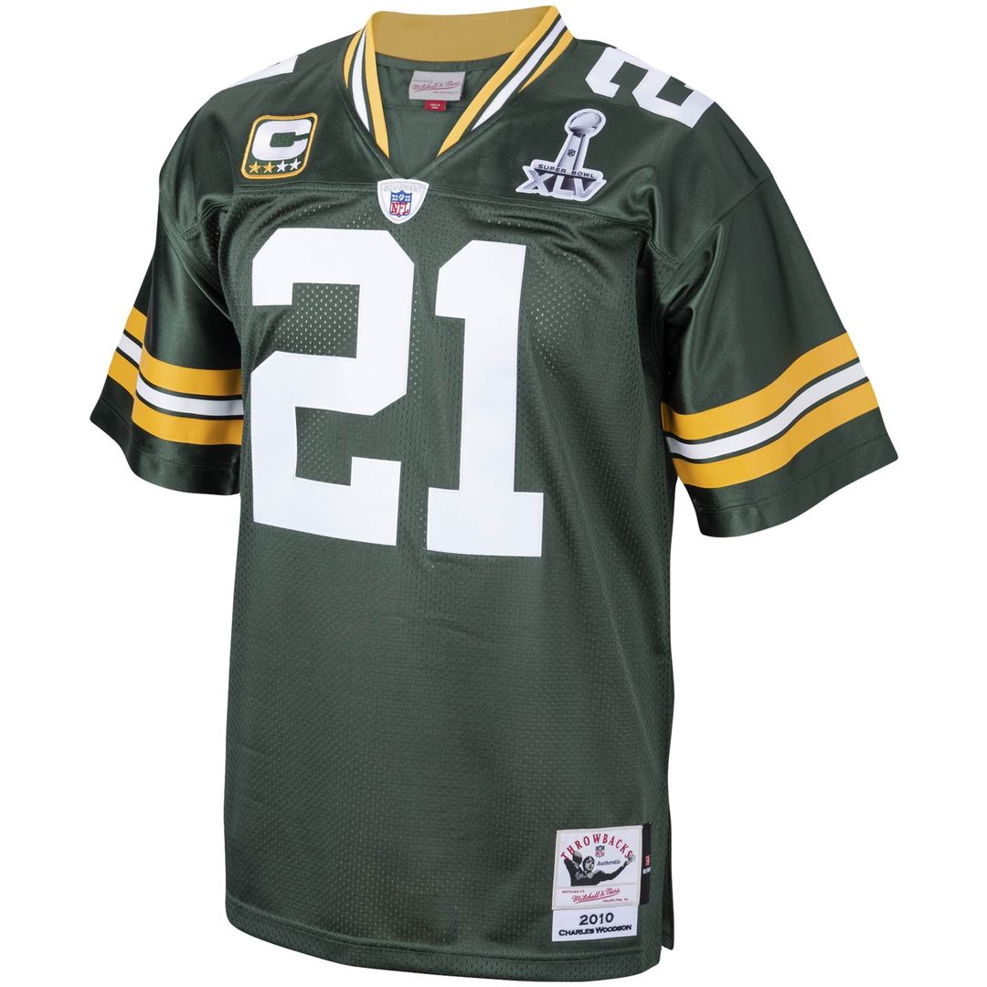 Charles Woodson Green Bay Packers 2010 Authentic Throwback Retired Player Jersey - Green