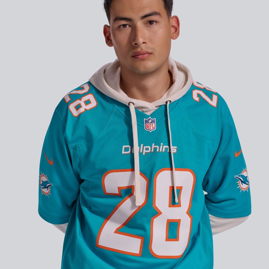 De’Von Achane Miami Dolphins Player Game Jersey - Aqua