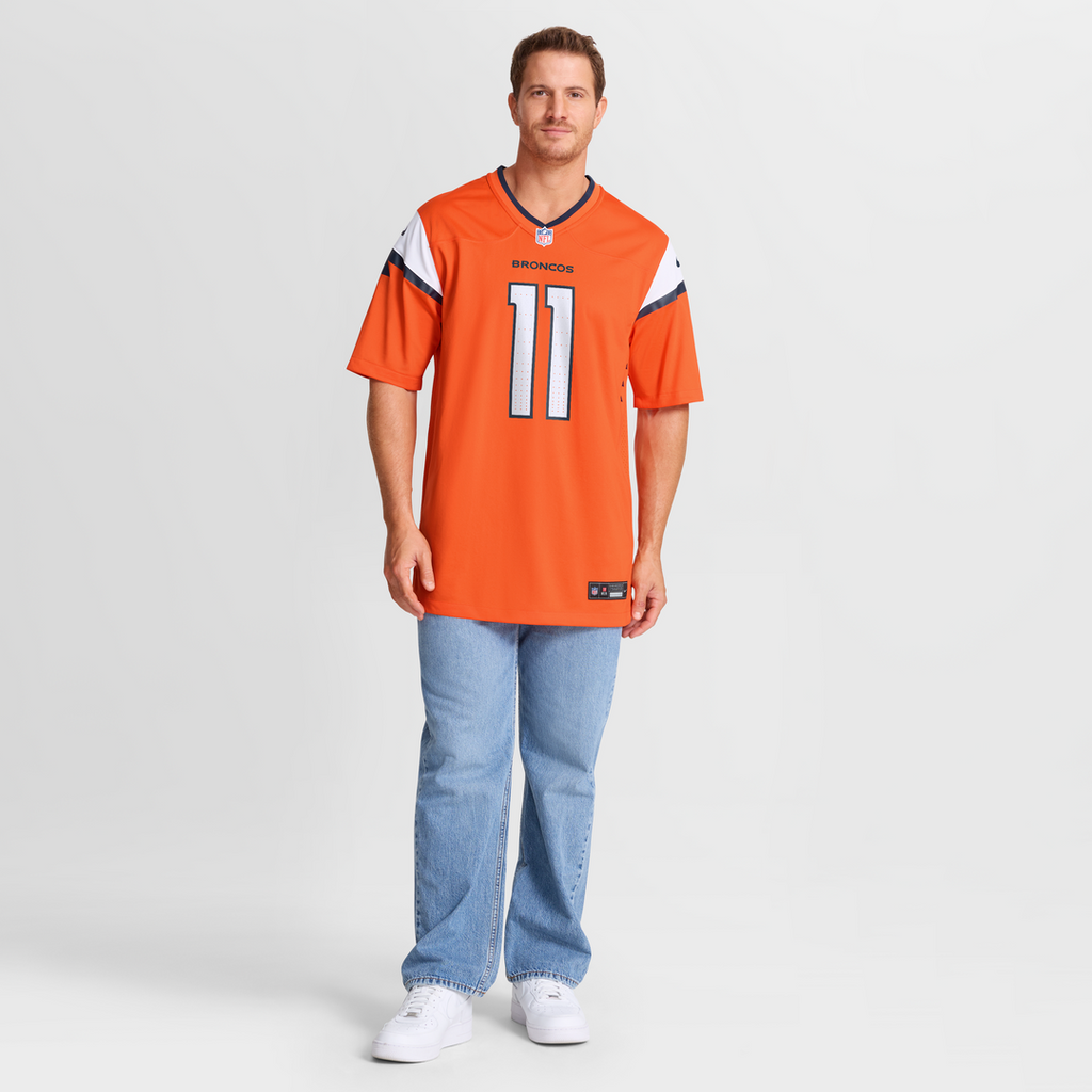 Troy Franklin Denver Broncos Team Game Jersey - Orange