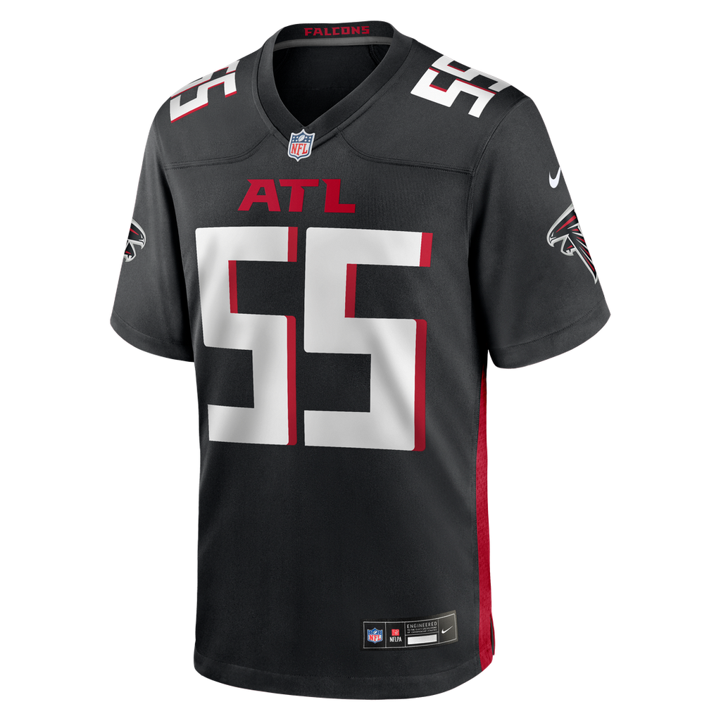 John Abraham Atlanta Falcons Game Retired Player Jersey - Black