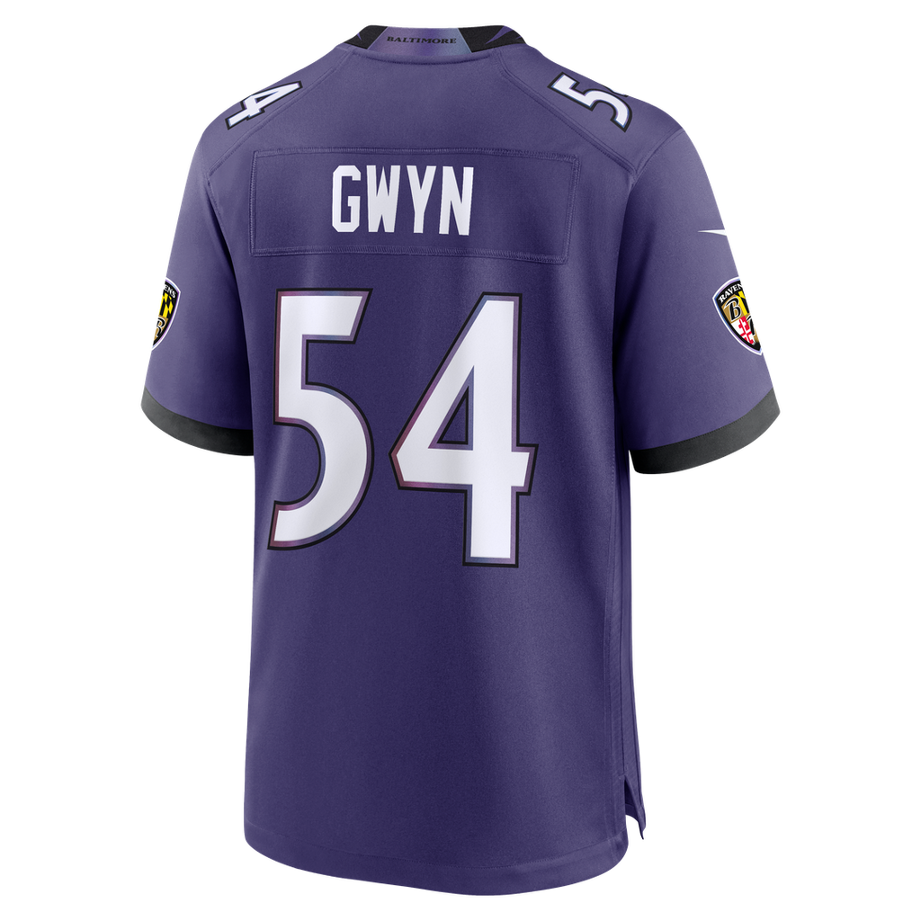 Jovaughn Gwyn Baltimore Ravens Team Game Jersey - Purple