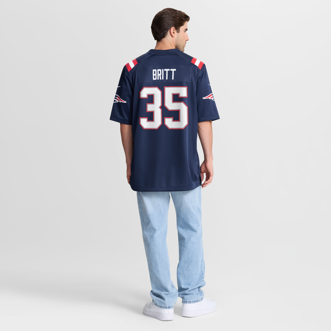 K.J. Britt New England Patriots Team Game Jersey - Navy