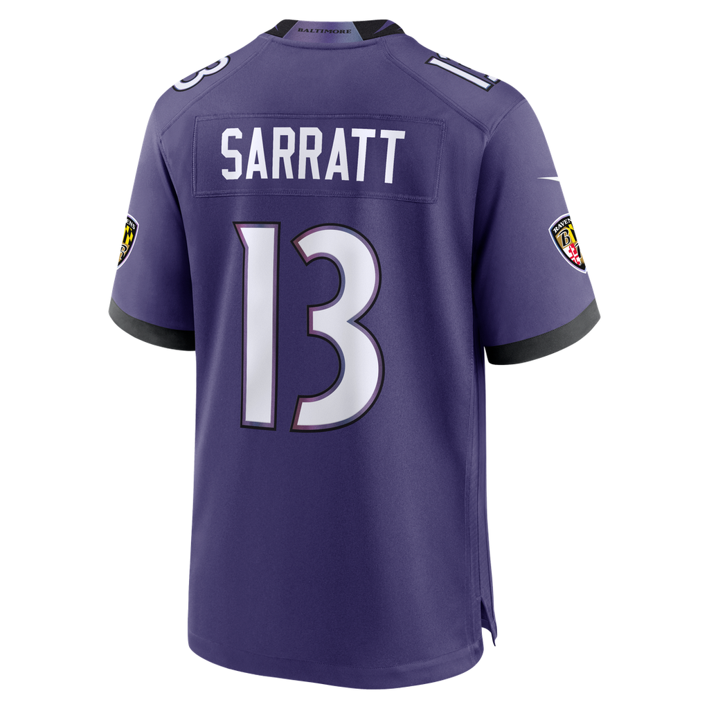 Elijah Sarratt Baltimore Ravens Team Game Jersey - Purple