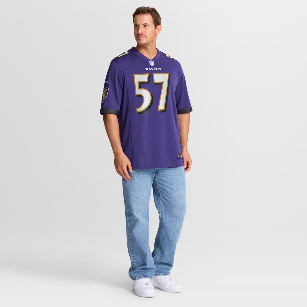 Bart Scott Baltimore Ravens Game Retired Player Jersey - Purple