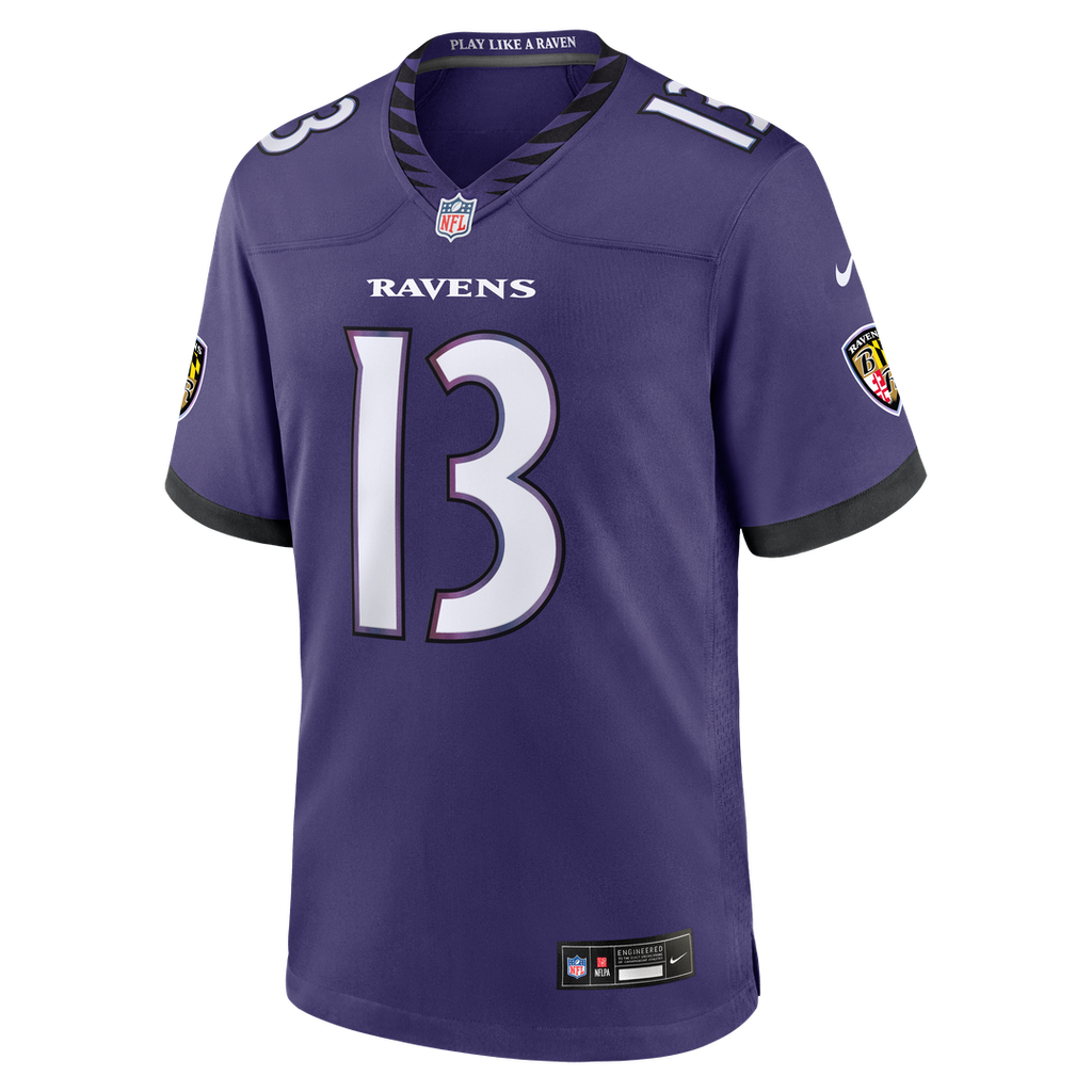 Elijah Sarratt Baltimore Ravens Team Game Jersey - Purple