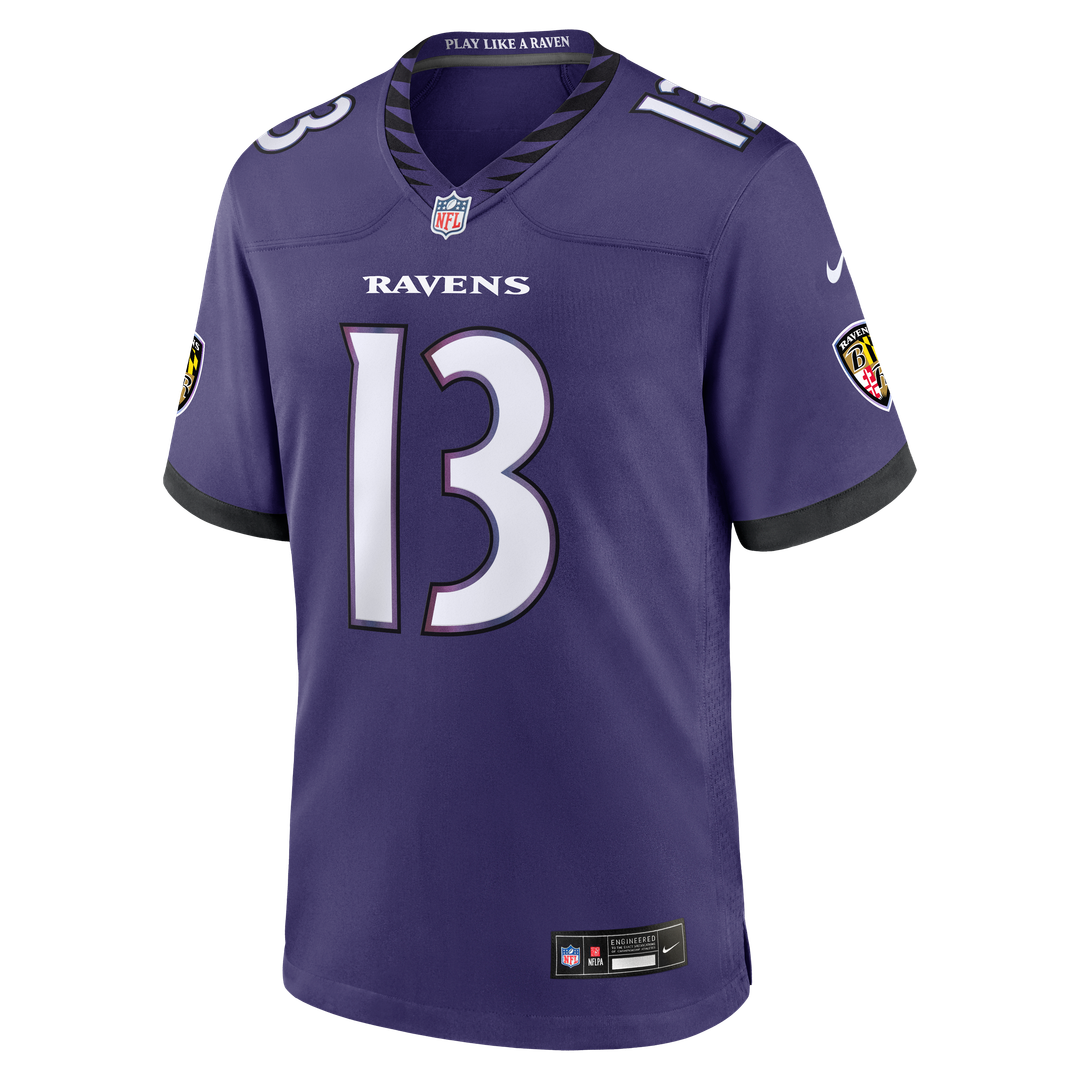 Elijah Sarratt Baltimore Ravens Team Game Jersey - Purple