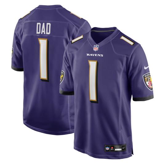 Number 1 Dad Baltimore Ravens Game Jersey - Purple