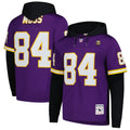 Randy Moss Minnesota Vikings Player Name & Number Hoodie Legacy Jersey - Purple