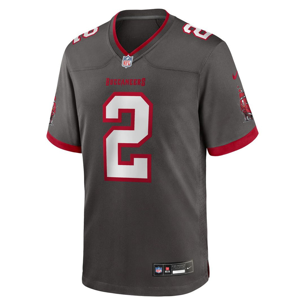 Emeka Egbuka Tampa Bay Buccaneers Alternate Game Player Jersey - Pewter