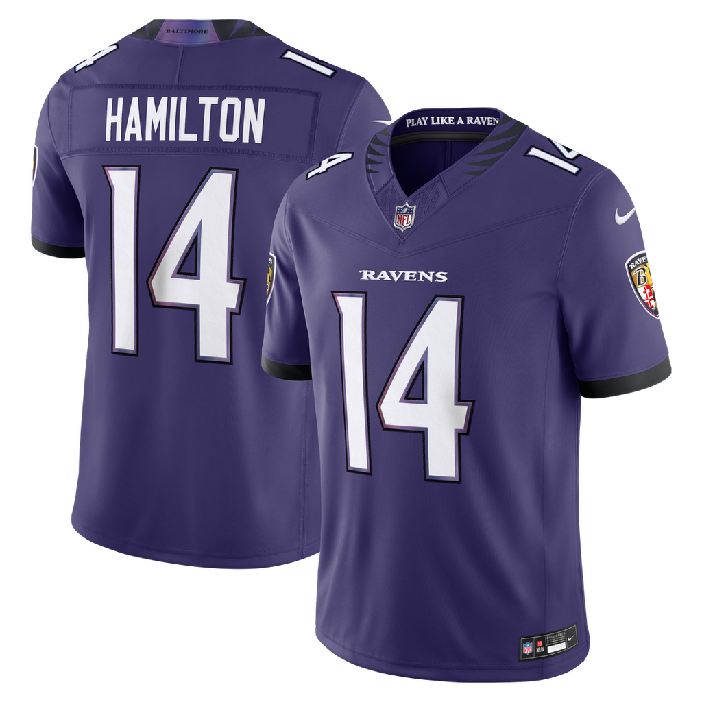 Kyle Hamilton Baltimore Ravens Team Vapor F.U.S.E. Stitched Limited Jersey - Purple