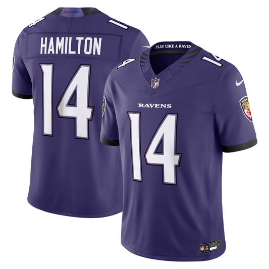 Kyle Hamilton Baltimore Ravens Team Vapor F.U.S.E. Stitched Limited Jersey - Purple