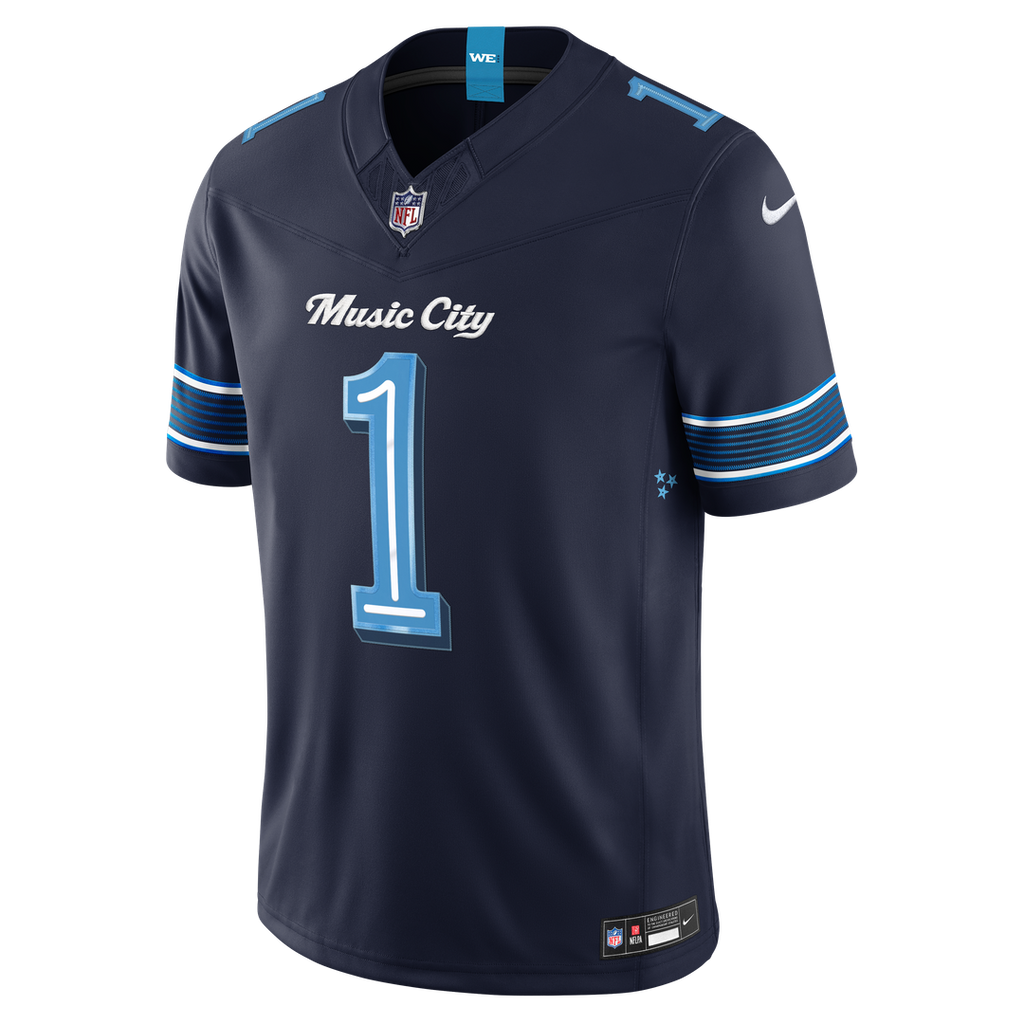 Cameron Ward Tennessee Titans 2026 Rivalries Collection Stitched Limited Jersey - Navy