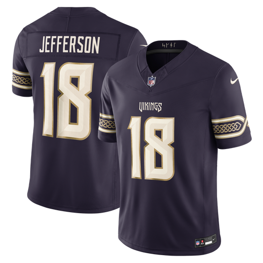 Justin Jefferson Minnesota Vikings 2026 Rivalries Collection Stitched Limited Jersey - Purple