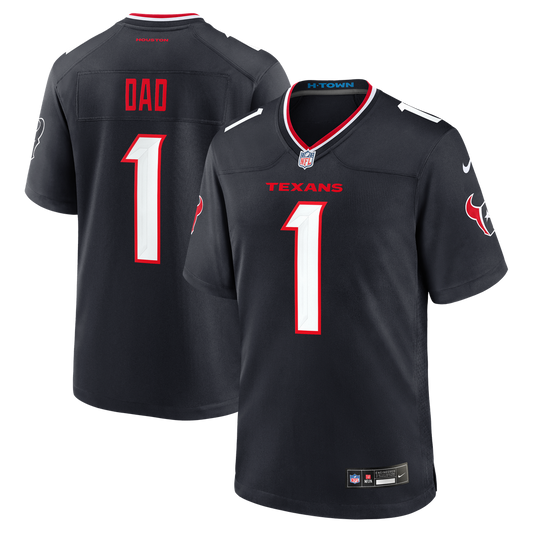 Houston Texans #1 Dad Game Jersey - Navy