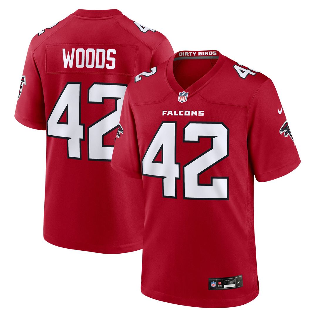 Josh Woods Atlanta Falcons Team Game Jersey - Red