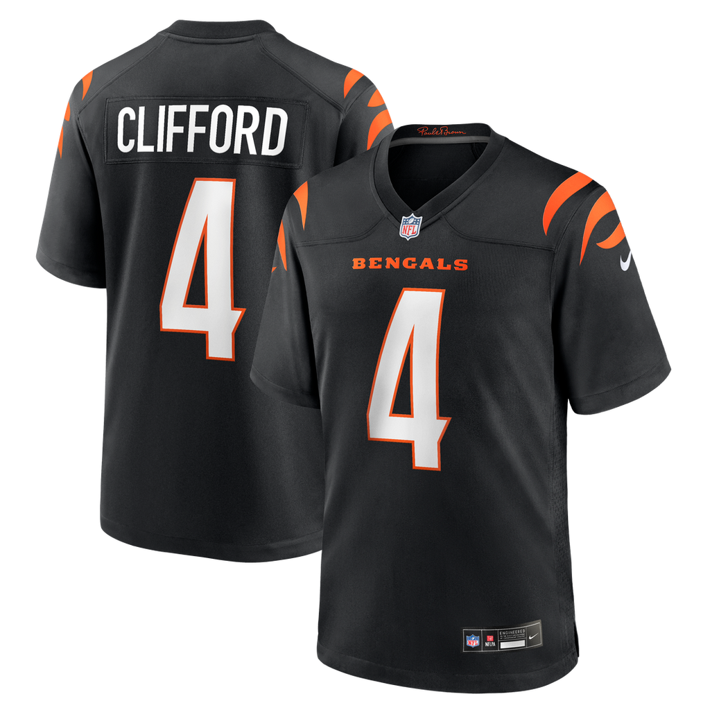 Sean Clifford Cincinnati Bengals Team Game Jersey - Black