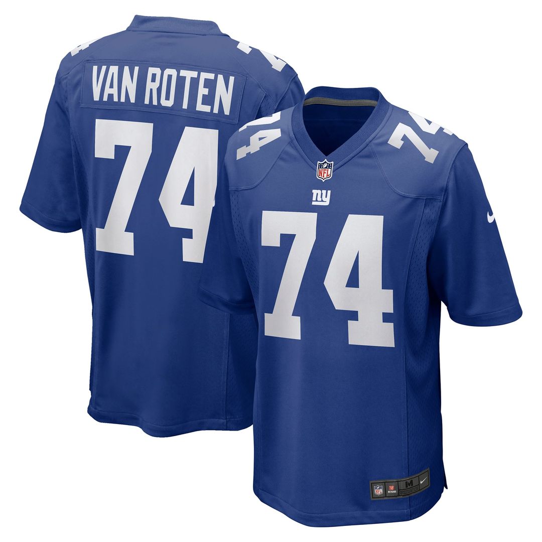 Greg Van Roten New York Giants Team Game Jersey - Royal