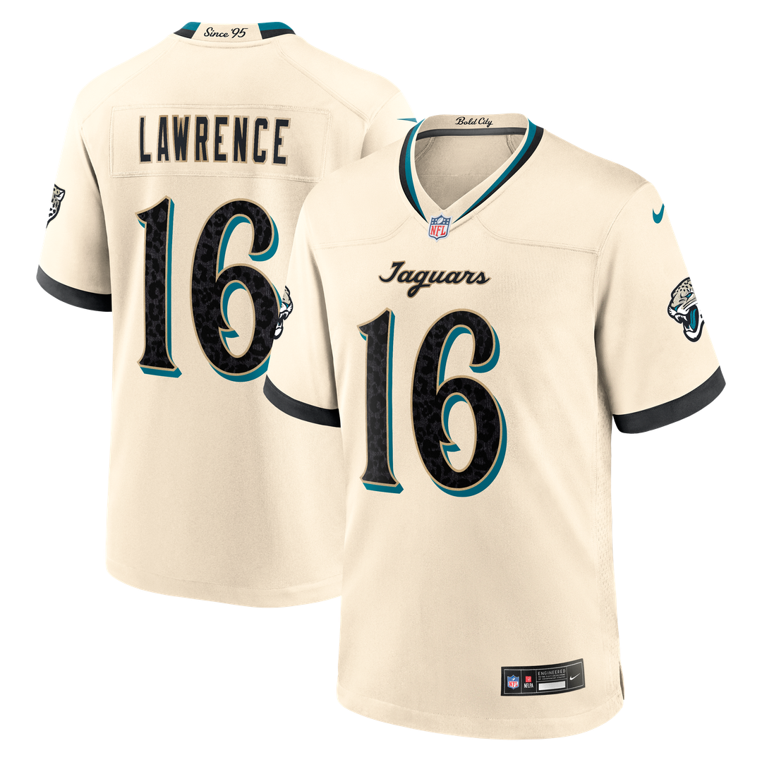 Trevor Lawrence Jacksonville Jaguars 2026 Rivalries Collection Game Jersey - Natural