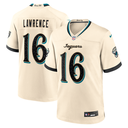 Trevor Lawrence Jacksonville Jaguars 2026 Rivalries Collection Game Jersey - Natural