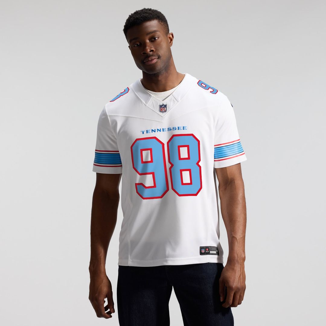 Jeffery Simmons Tennessee Titans Team Vapor F.U.S.E. Stitched Limited Jersey - Light Blue
