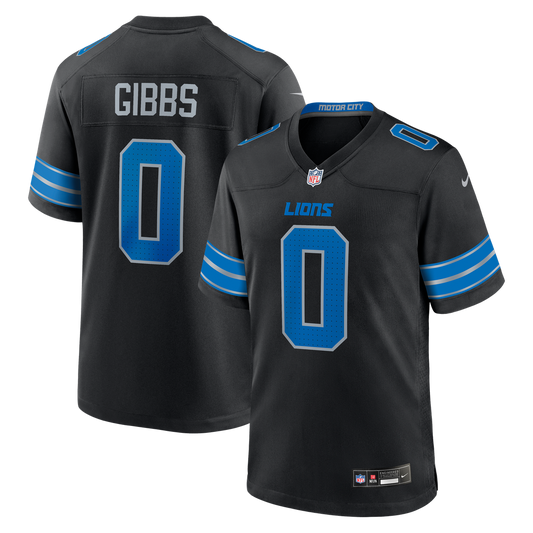 Jahmyr Gibbs Detroit Lions 2nd Alternate Game Player Jersey - Black