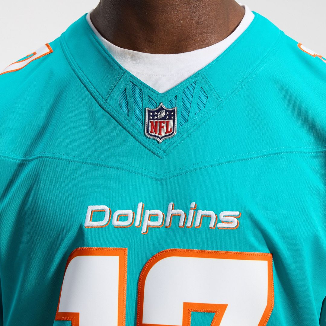 Jaylen Waddle Miami Dolphins Team Vapor F.U.S.E. Stitched Limited Jersey - Aqua