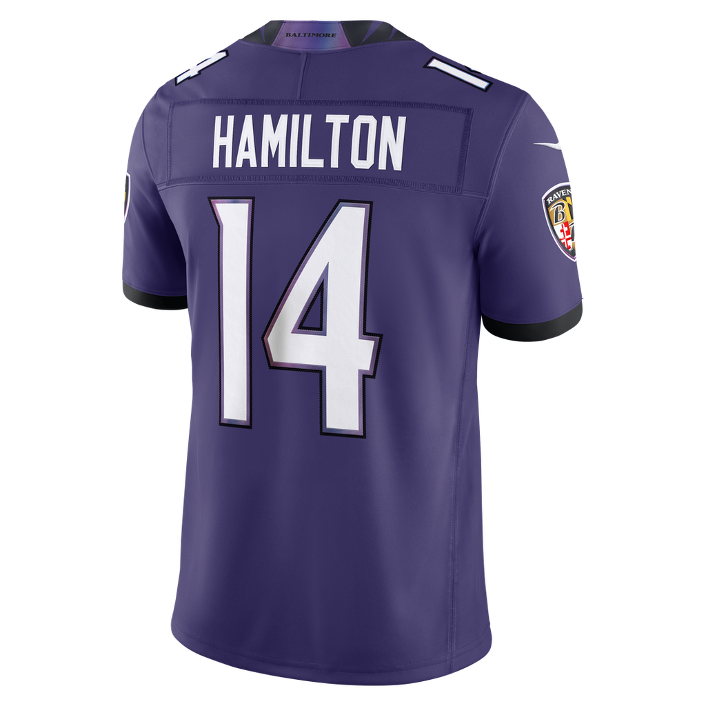 Kyle Hamilton Baltimore Ravens Team Vapor F.U.S.E. Stitched Limited Jersey - Purple