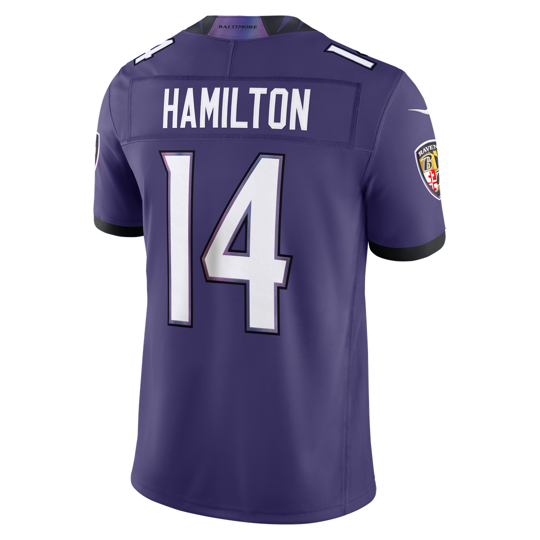 Kyle Hamilton Baltimore Ravens Team Vapor F.U.S.E. Stitched Limited Jersey - Purple