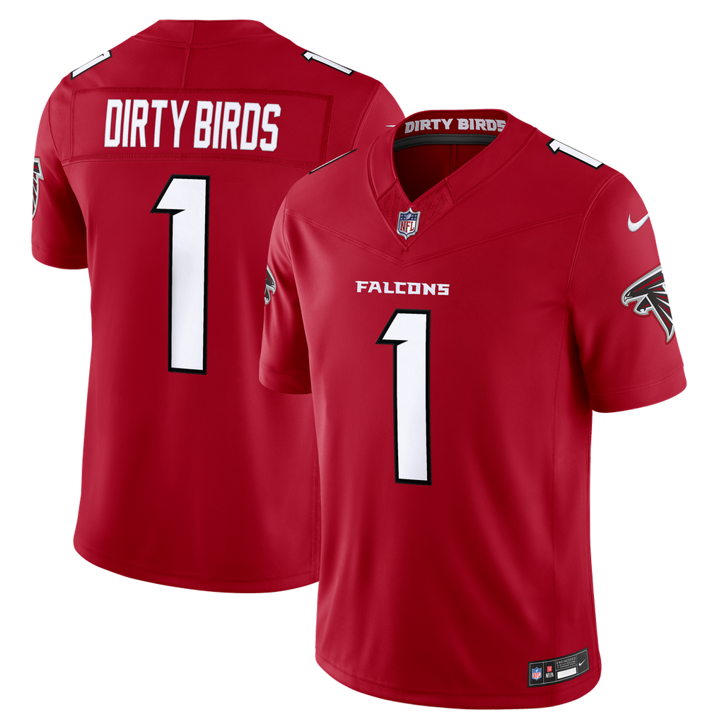 Dirty Birds Atlanta Falcons Team Vapor F.U.S.E. Stitched Limited Jersey - Red