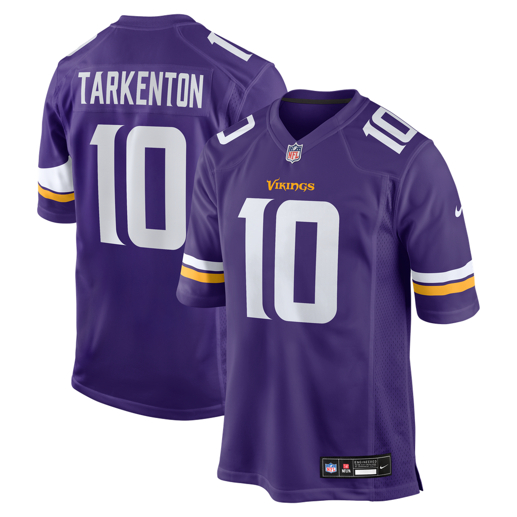 Fran Tarkenton Minnesota Vikings Game Retired Player Jersey - Purple