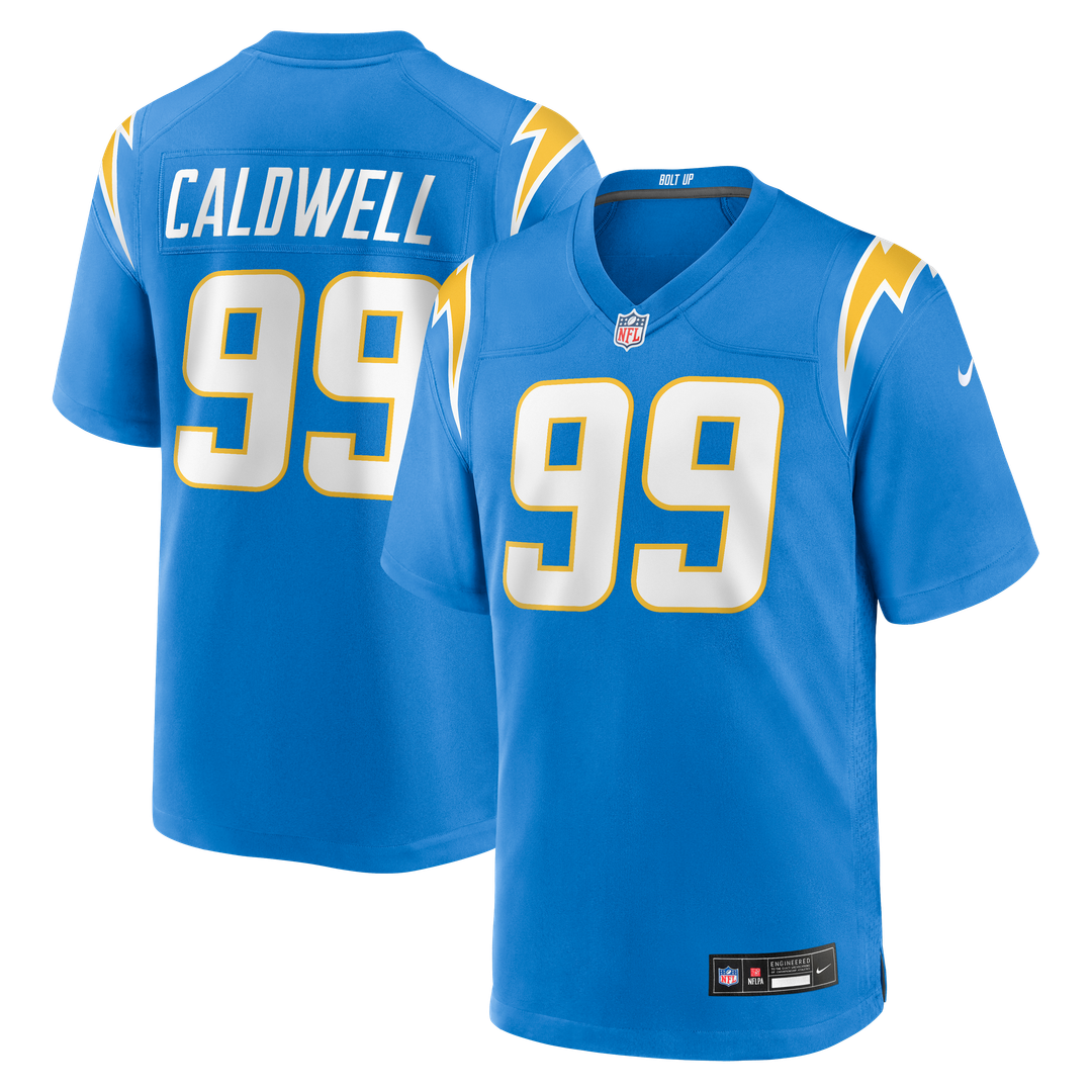Jamaree Caldwell Los Angeles Chargers Team Game Jersey - Powder Blue
