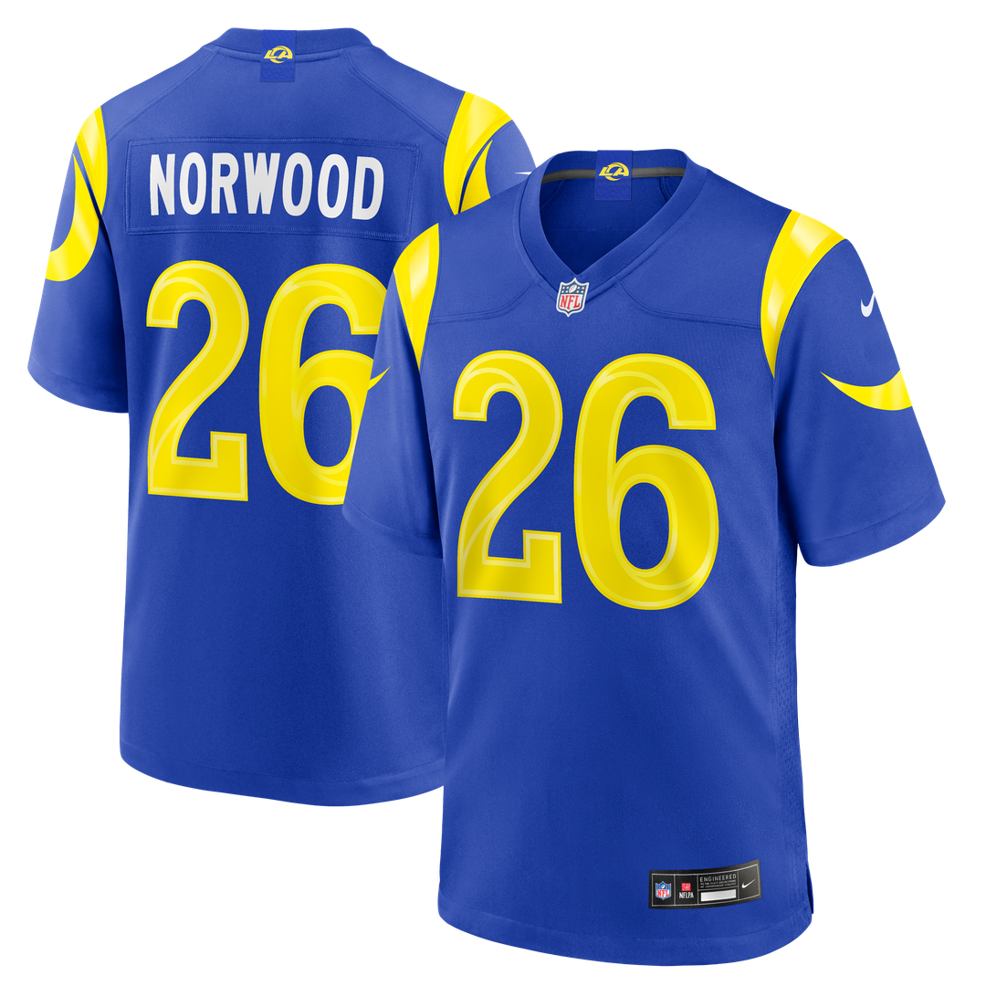 Drey Norwood Los Angeles Rams Game Jersey - Royal