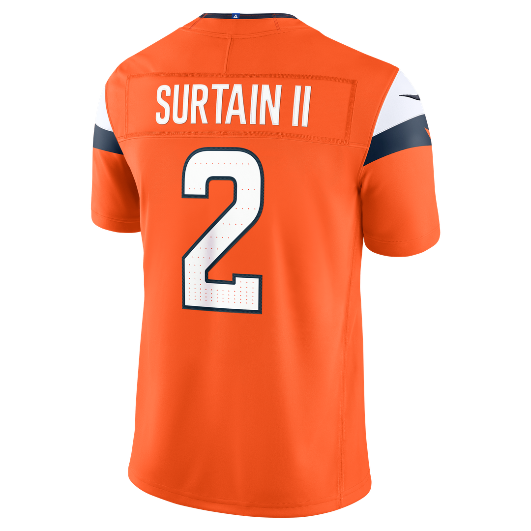 Patrick Surtain II Denver Broncos Team Vapor F.U.S.E. Stitched Limited Jersey - Orange
