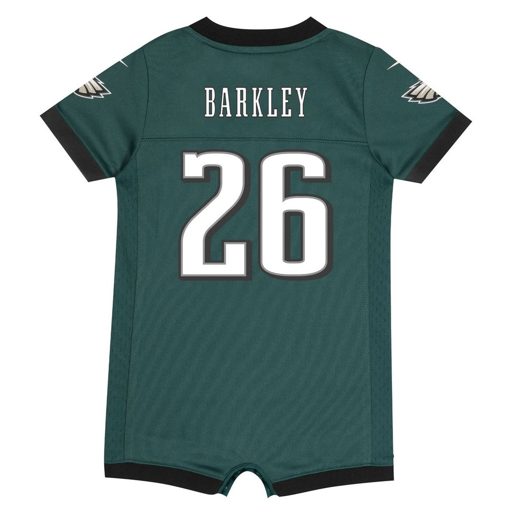 Saquon Barkley Philadelphia Eagles Newborn Romper Game Jersey - Midnight Green