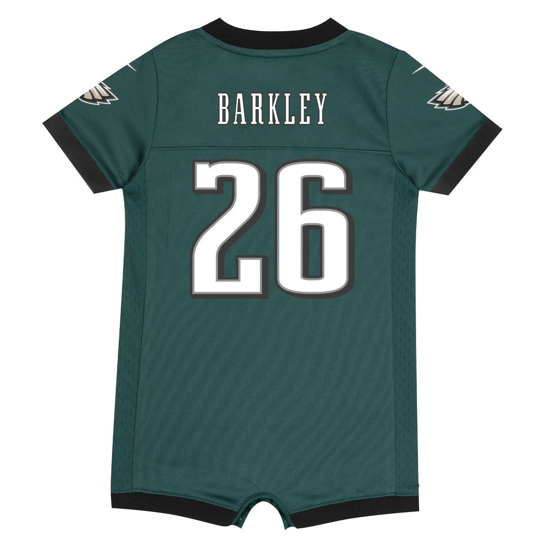 Saquon Barkley Philadelphia Eagles Newborn Romper Game Jersey - Midnight Green