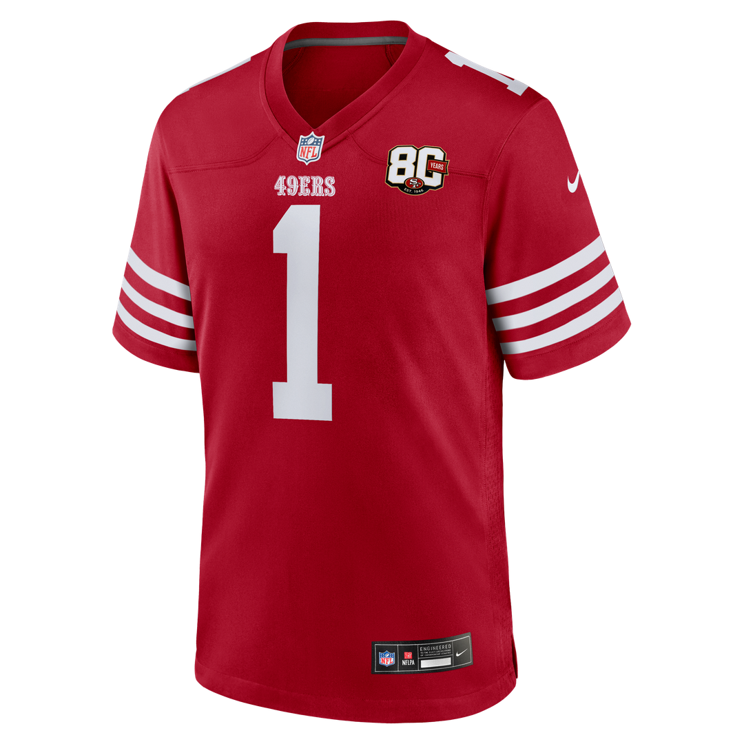 Ricky Pearsall San Francisco 49ers 80th Anniversary Game Jersey - Scarlet