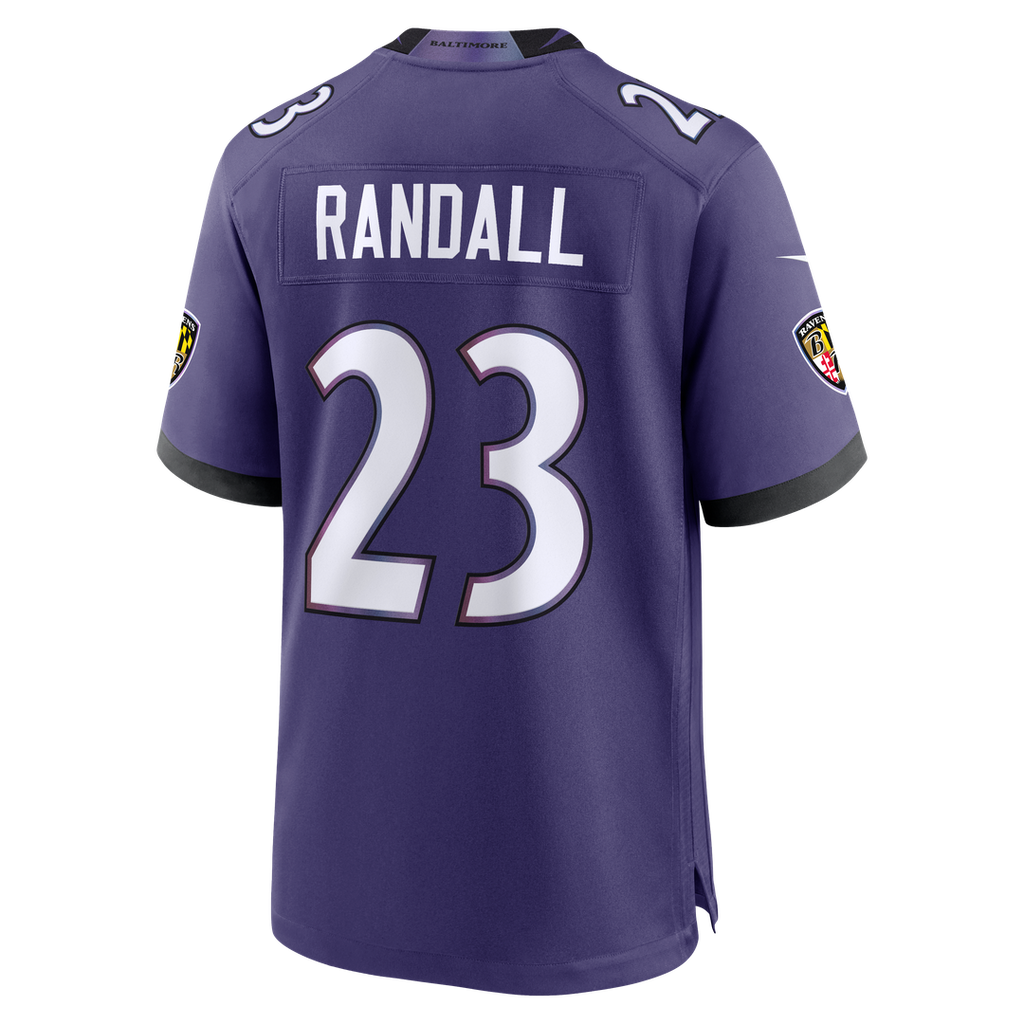 Adam Randall Baltimore Ravens Team Game Jersey - Purple