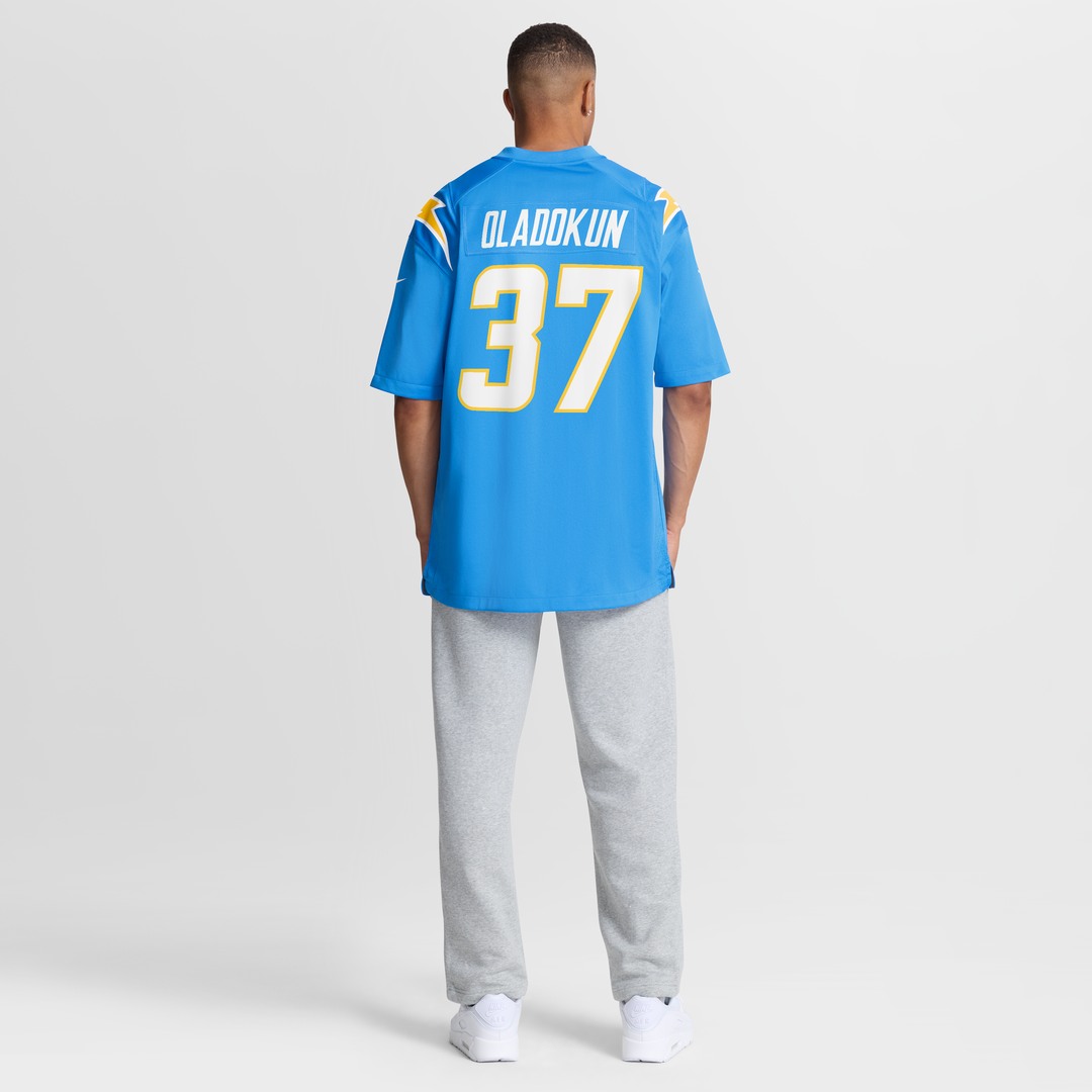 Jordan Oladokun Los Angeles Chargers Team Game Jersey - Powder Blue