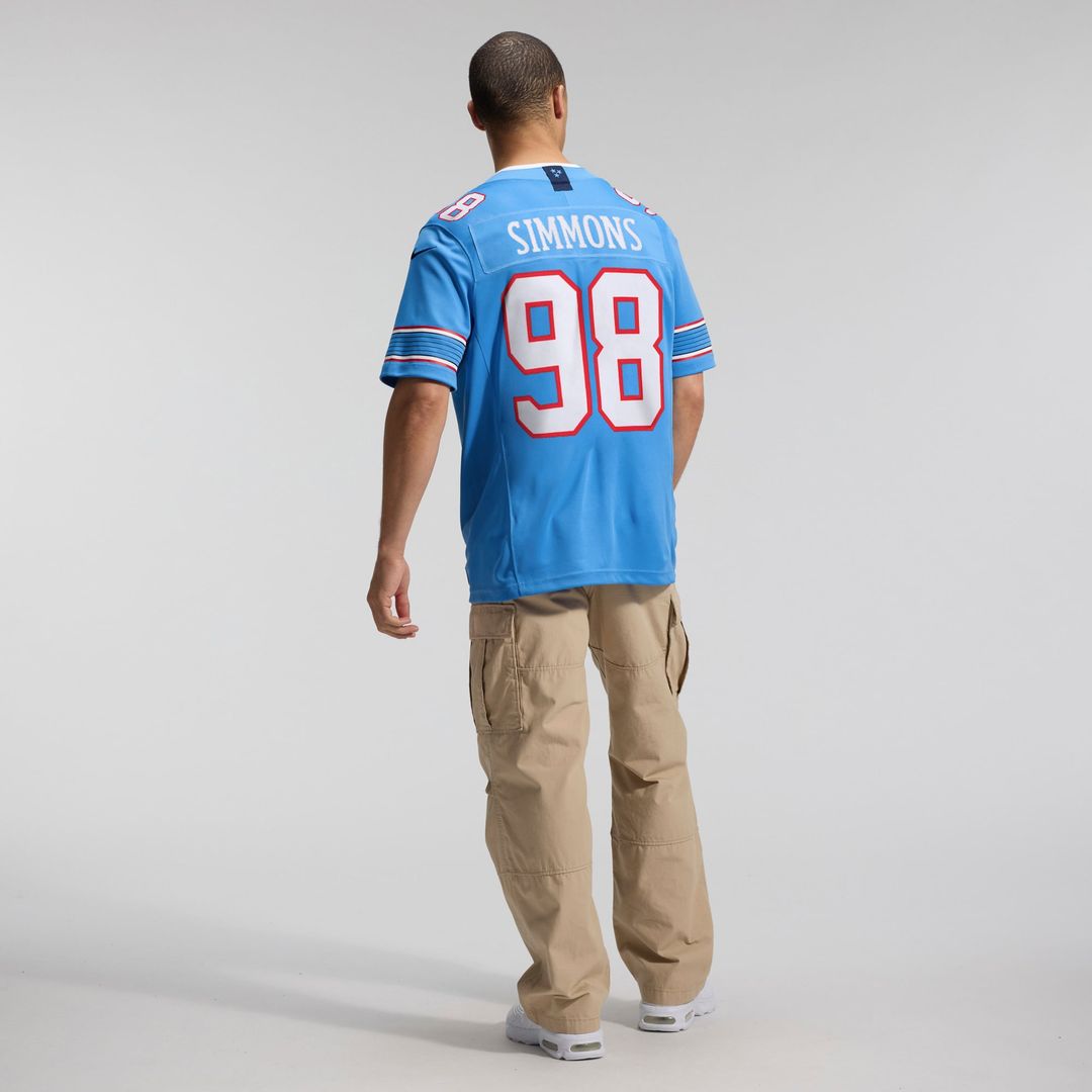 Jeffery Simmons Tennessee Titans Team Vapor F.U.S.E. Stitched Limited Jersey - Light Blue