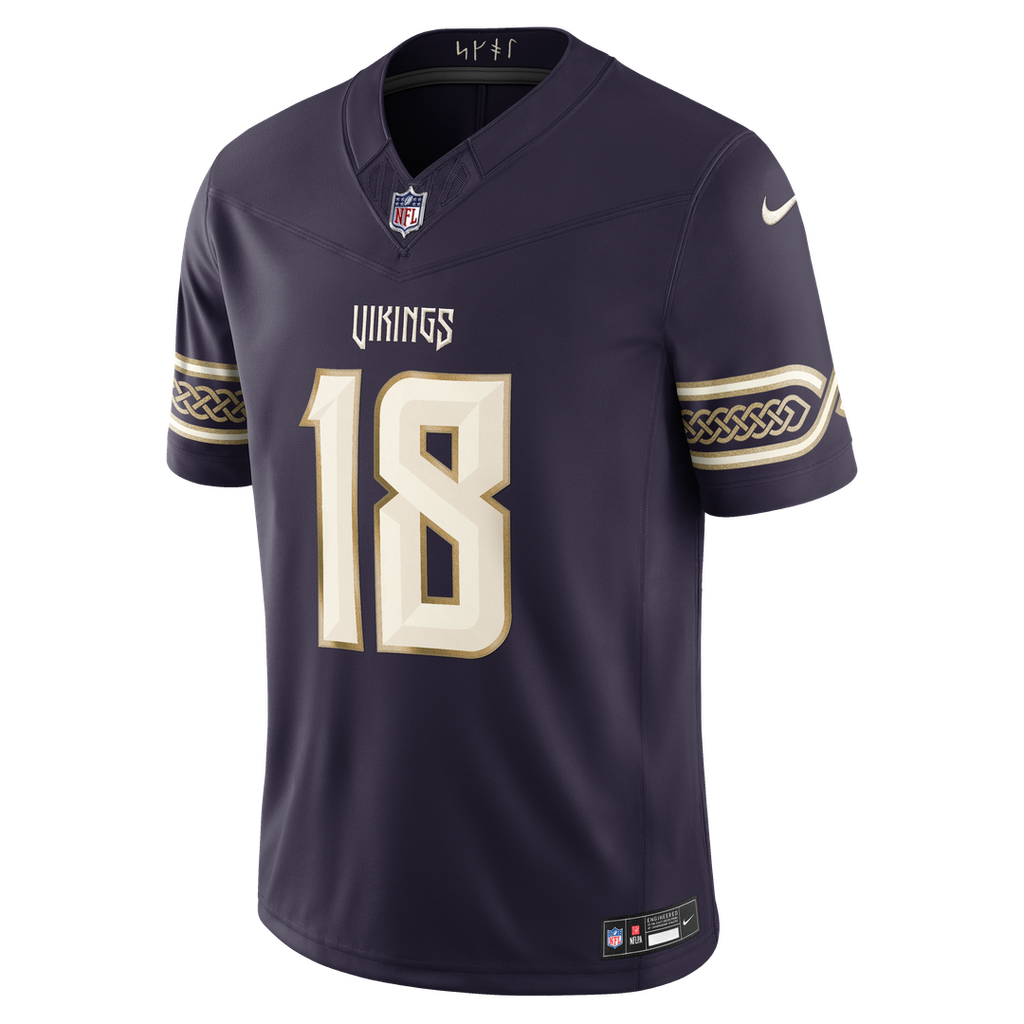 Justin Jefferson Minnesota Vikings 2026 Rivalries Collection Stitched Limited Jersey - Purple
