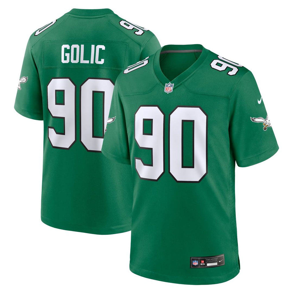 Mike Golic Philadelphia Eagles Retired Player Alternate Game Jersey - Kelly Green