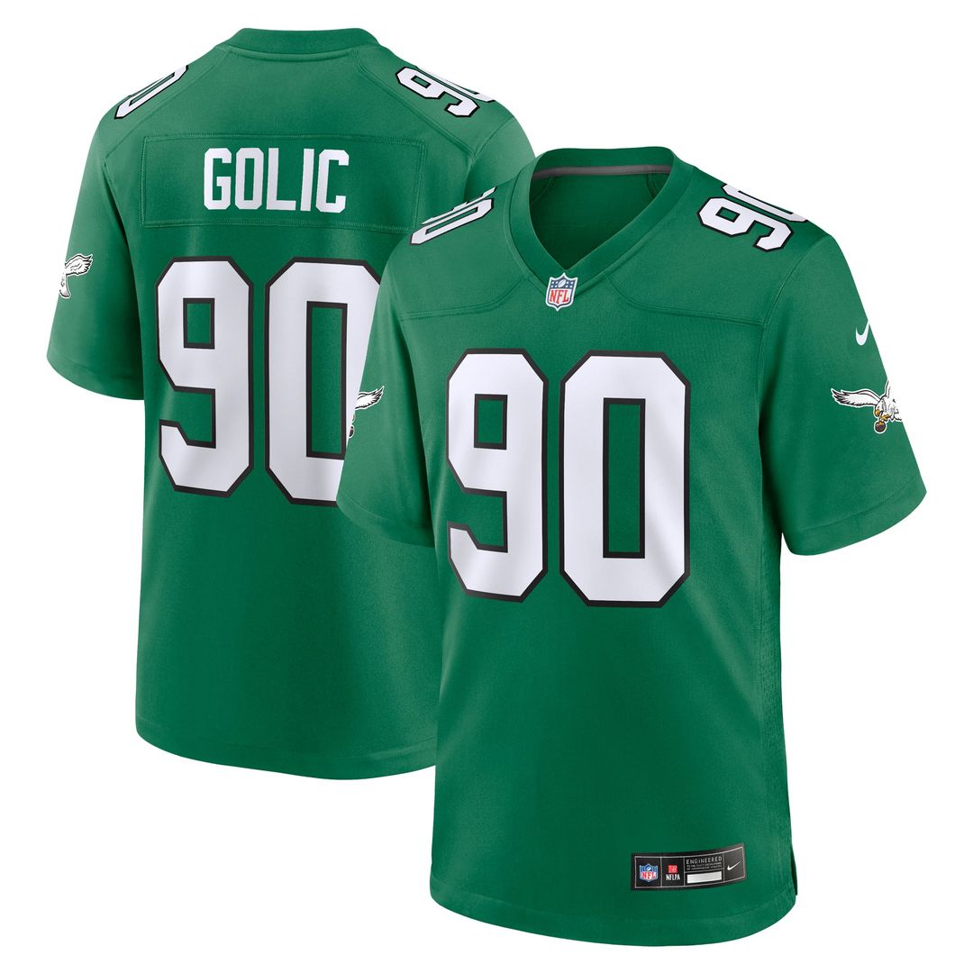 Mike Golic Philadelphia Eagles Retired Player Alternate Game Jersey - Kelly Green