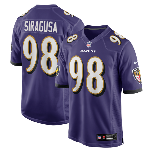 Tony Siragusa Baltimore Ravens Game Retired Player Jersey - Purple