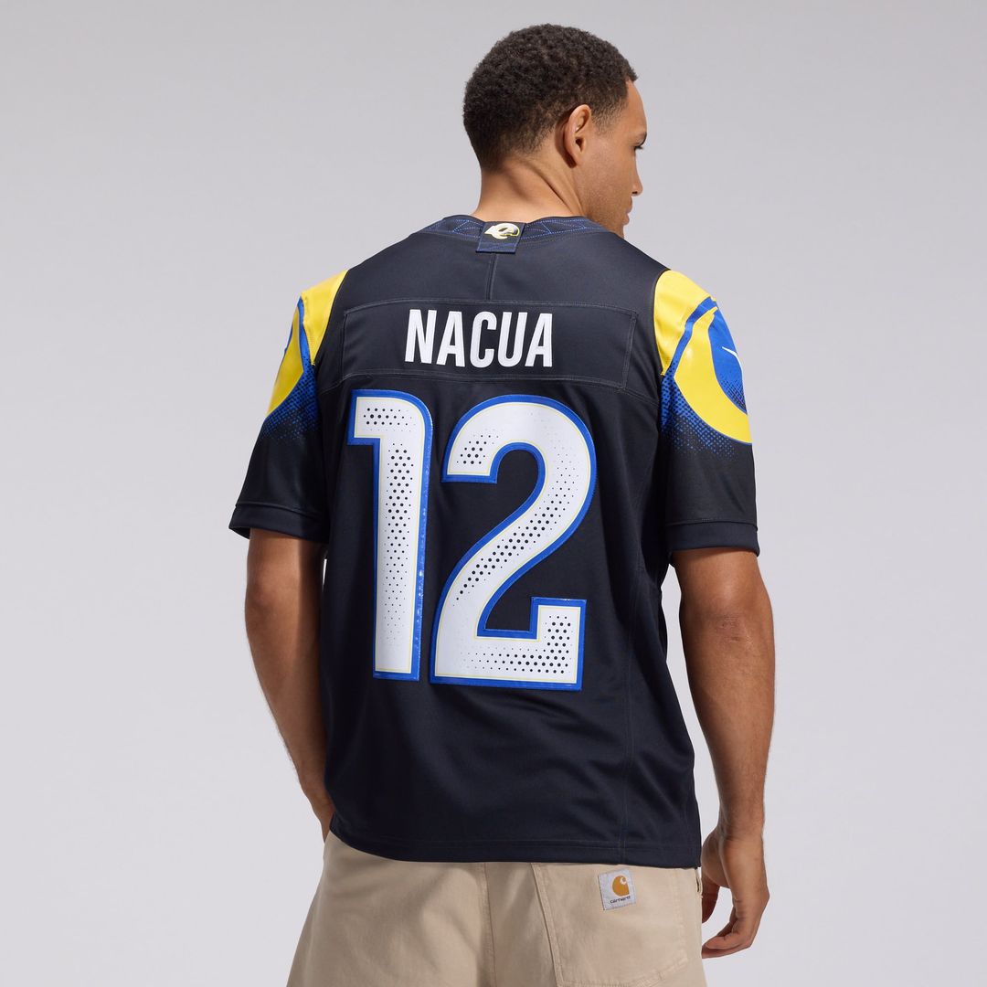 Puka Nacua Los Angeles Rams Rivalries Collection Stitched Limited Jersey - Dark Blue