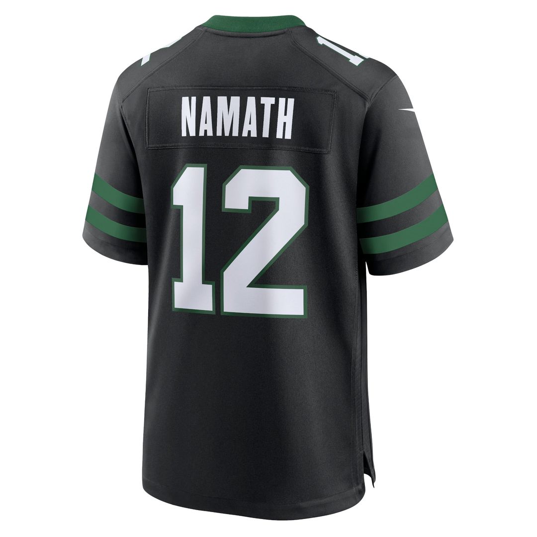 Joe Namath New York Jets Alternate Retired Player Game Jersey - Legacy Black