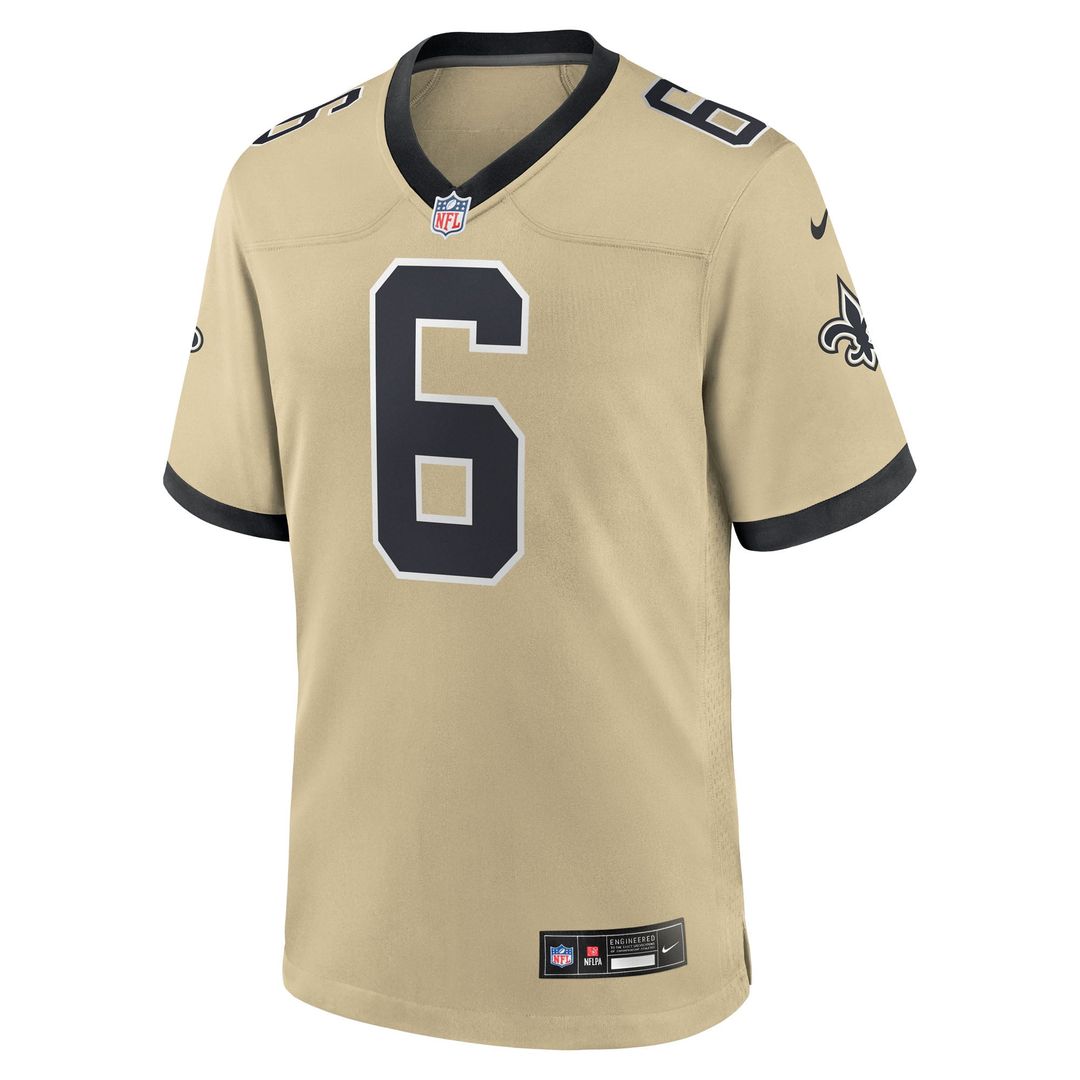 Tyler Shough New Orleans Saints White Game Player Jersey