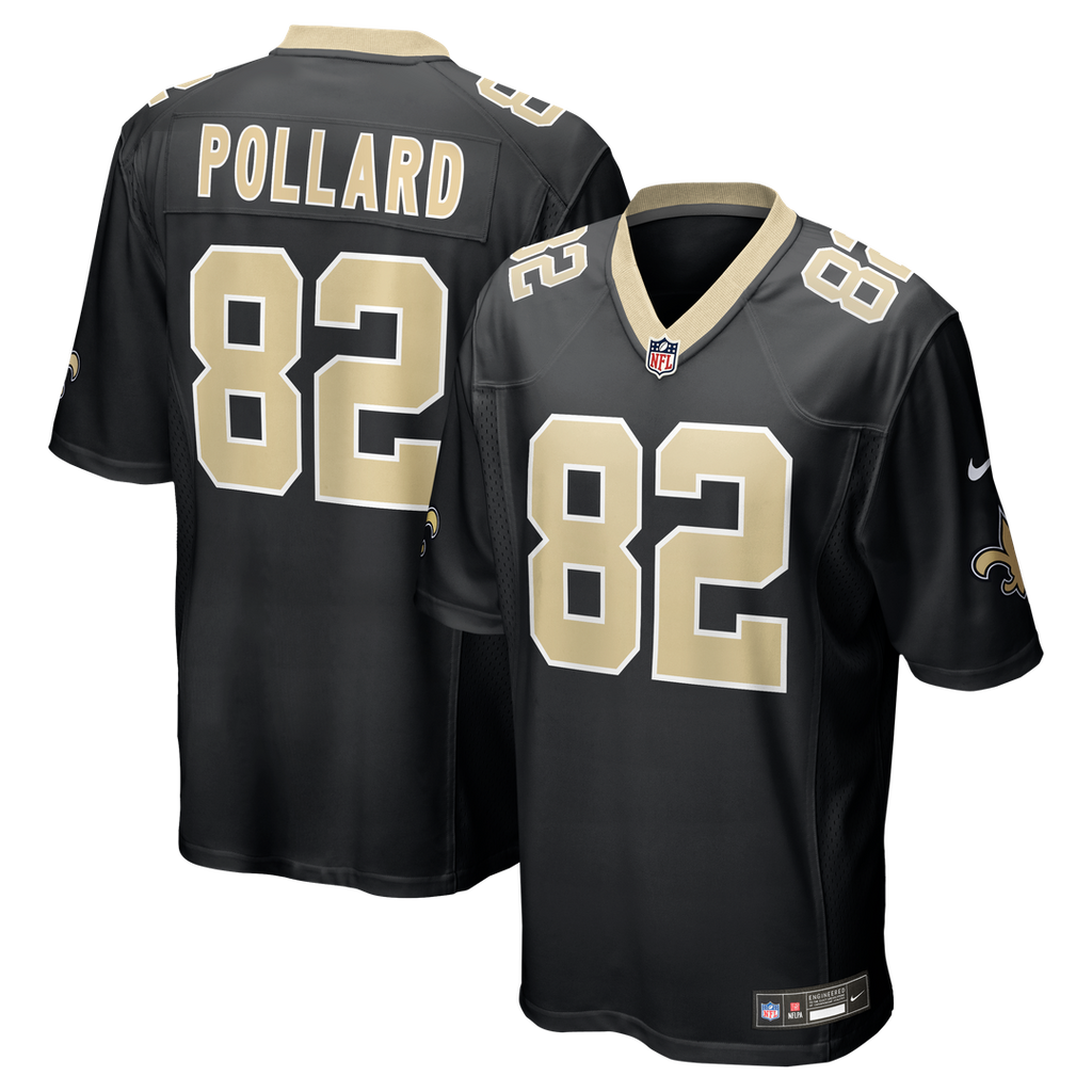 Bob Pollard New Orleans Saints Game Retired Player Jersey - Black