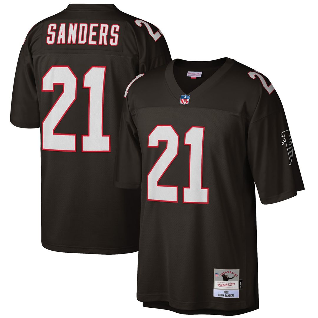 Deion Sanders Atlanta Falcons Big & Tall 1992 Retired Player Replica Jersey - White