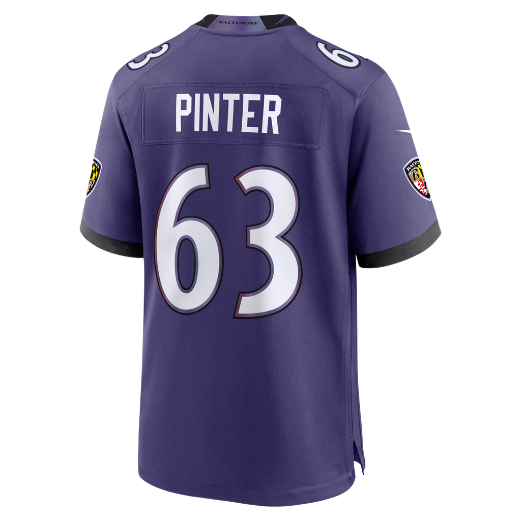 Danny Pinter Baltimore Ravens Team Game Jersey - Purple